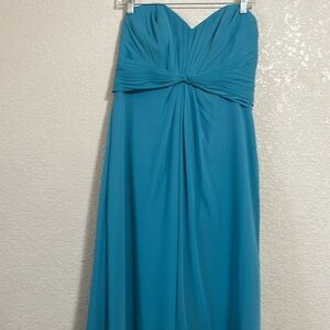 Alfred Angelo Aqua Blue Strapless Party Dress